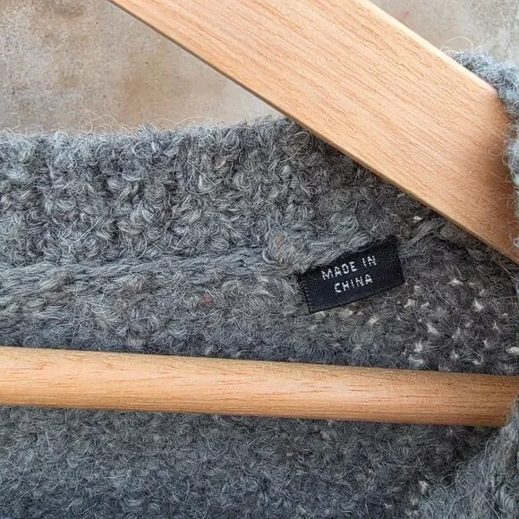 All saints oversized nubby textured gray sweater - Picture 5 of 7